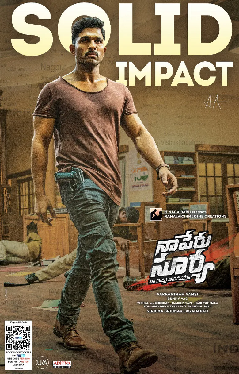 پوستر Naa Peru Surya, Naa Illu India
نام من سوریا است،خانه من هند است